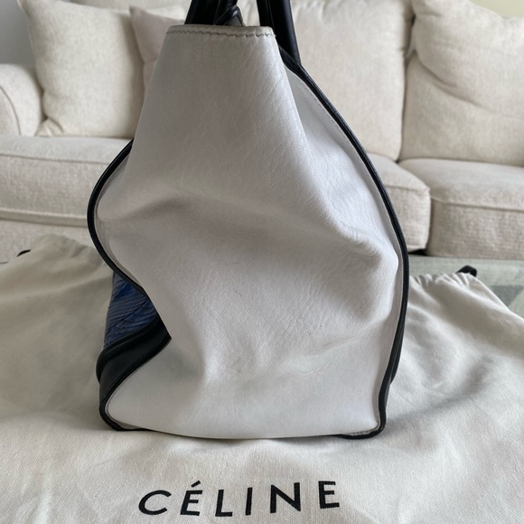 Celine Royal Blue Python Tricolor Mini Luggage Tote - Picture 4 of 14